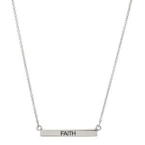 Faith Block Necklace